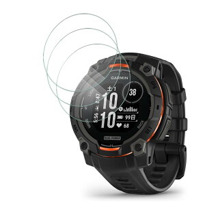 �y3���Z�b�g�zFor �K�[�~��(GARMIN) Instinct 3 50mm �t�B���� YILLIONS �����K���X �ی�t�B���� �K���X�t�B���� ���{���Ɏq�f�ސ� �d�x9H ��U�h�~ �X�N���b�`�h�~ �������� �K�[�~��(GARMIN) Instinct 3 50
