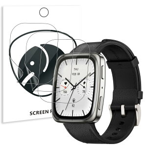 For Amazfit Active 2 Square �t�B���� �y3���Z�b�g�z Amazfit Active 2 Square�p �ی�t�B���� TPU�f�� �_�炩�� �����ߗ� �S�ʕی� 24���Ԏ����C���Z�p �����x�^�b�` �C�A�[�� �w��h�~ ��ʕی�V�[�g