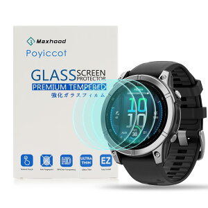 Poyiccot �Ή��K�[�~��(GARMIN) Fenix 8 Solar 47mm/ Fenix 8 E 47mm �ی�t�B�����A3�� �Ή� Fenix 8 Solar 47mm/ Fenix 8 E 47mm�t�B���� �����K���X �ی�t�B���� �J�o�[ �d�x9H �C�A�[���A�Ή��K�[�~�� Fenix 8 Solar 47