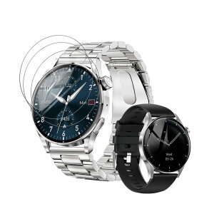 �y��2���� �zFOSMET QS40 �X�}�[�g�E�H�b�` �t�B���� �ی�t�B���� ������ �����x ��U�h�~ 24���Ԏ����C���Z�p �_�炩�� Smart Watch 1.43�C���` �t���ی�t�B�����y3������z