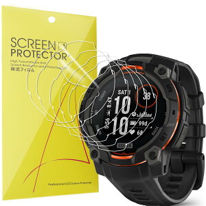 Lamshaw for Garmin instinct 3�X�}�[�g�E�H�b�` �ی�t�B����, [6���g] 4H�d�x TPU �ی�t�B���� �J�o�[ �t���t�B���� �Ή� Garmin instinct 3 45mm/50mm �X�}�[�g�E�H�b�`�ɓK�p (Instinct 3 45mm)