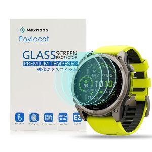 Poyiccot �Ή��K�[�~��(GARMIN) Fenix 8 51mm Amoled/Fenix 8 51mm Solar �ی�t�B�����A3�� �Ή� Fenix 8 51mm Amoled & Solar �t�B���� �����K���X �ی�t�B���� �J�o�[ �d�x9H �C�A�[���A�Ή��K�[�~�� Fenix 8 51mm �t