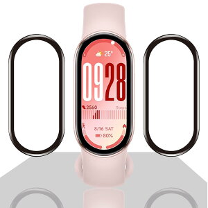 For Xiaomi Smart Band 10 �t�B���� Xiaomi �X�}�[�g�o���h10 �Ή� �ی�t�B���� 2���Z�b�g PET������ �p �S�ʕی� �X�}�[�g�E�H�b�` �p �V���I�~ Mi band 10 �t���ی�t�B���� �������� �ϏՌ� ���h�~ ��