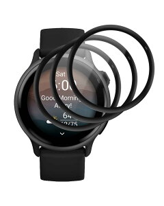 KONXISA For �K�[�~��(GARMIN) vivoactive 6 �p �t�B���� �t���ی�t�B���� PMMA�f�� 3D�S�ʕی� �L�Y�C�� �C�菝�h�~ �w��h�~ ���˒ጸ �C�A�[�� �����x �����ߗ� �ی�t�B�����i3���Z�b�g�j