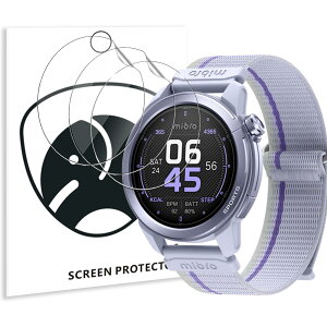 For Mibro GS Active 2 �t�B���� �y3���Z�b�g�z Mibro GS Active 2�p �ی�t�B���� TPU�f�� �_�炩�� �����ߗ� �S�ʕی� 24���Ԏ����C���Z�p �����x�^�b�` �C�A�[�� �w��h�~ ��ʕی�V�[�g