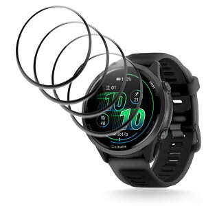 �y4���Z�b�g�zFor GARMIN Forerunner 570 47mm �p �t�B���� �ی�t�B���� �yNOUKAJU�z �t���ی�t�B���� PMMA���f�� ���h�~ �����ߗ� �����ȒP �w��h�~ �������� �ɔ� �N���A (�񋭉��K���X�j