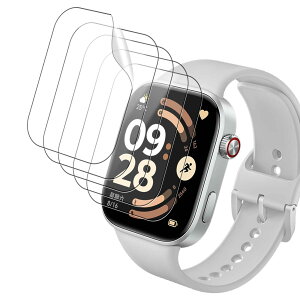 �y5���Z�b�g�zFor Redmi Watch 6 �p �t�B���� �ی�t�B���� KONXISA Redmi Watch 6 2.07�C���` �X�}�[�g�E�H�b�` �ی�t�B���� TPU�� 3D�S�ʕی� �����ߗ� 24���ԓ��C�A�������� �w��h�~ �ω��� �Ϗ� ��U