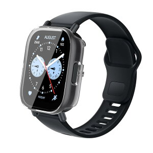 For Redmi Watch 5 Lite �p �P�[�X �J�o�[�yKONXISA�z�X�}�[�g�E�H�b�` �P�[�X+�t�B���� ��̌^�iPC�P�[�X+�����K���X�t�j���E�ȒP �����ߗ� �C�菝�h�~ �Ռ��z�� �����[�d�\ �S�ʕی�i�N���A�j