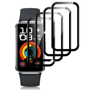 �y4���Z�b�g�zFor HUAWEI Band 10 �p �t�B���� PMMA�f�� �Ή� huawei band 10 �ی�t�B���� �\��t���ȒP �C�A�[�� �����ߗ� �������� �w��h�~ ���h�~ �S�ʕی�