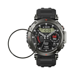 kwmobile 2x Amazfit T-Rex 3�Ή� �ی�t�B���� - ��ʕی� �ی�V�[�� �X�}�[�g�E�H�b�` �w��h�~ �ȒP���� - ���h�~ ����