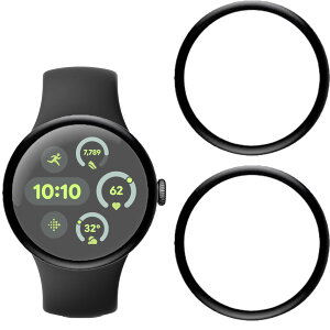 UIUIKA For Google Pixel Watch 41mm �t�B���� 2�� PET������ �Y�f�@�� ����0.26mm �����ߗ� �C�A�[�� �����z�� �\��t���ȒP �w��h�~ �ϏՌ� �L�Y�h�~ �h�w�� ���� ���� �y2���Z�b�g�z