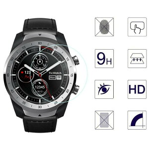 for TicWatch Pro �t���ی�t�B����- [2��] [9H] [HD]�ی�K���X ���� ��ʕی�t�B���������t�B���� �K���X�t�B����for TicWatch Pro