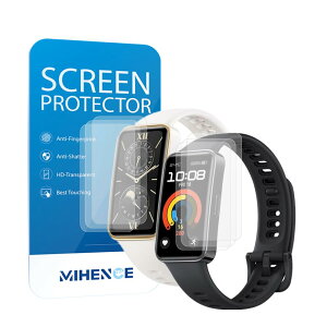 Mihence �ی�t�B�����ƌ݊����̂��� Huawei Band 9 �X�}�[�g�E�H�b�`, HD �G�b�W���S�J�o�[ TPU �ی�t�B�����Ȗʐ�p [6������]