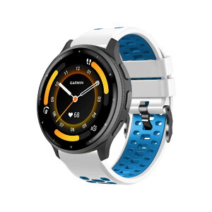 [RosMank] 22mm �o���h Garmin Venu 4 45mm/Venu 3 45mm/Venu 2/Vivoactive 4/Active �Ή��A�K�[�~�� Garmin Forerunner 570 47mm/Forerunner 265/255 �p�\�t�g 2�F�V���R�������p�X�g���b�v ����