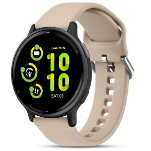 �o���h �R���p�`�u�� Garmin Vivoactive5/Vivoactive3 �x���g/Venu Sq/Venu Sq2/Venu/Venu 2 Plus/Vivomove Sport �����o���h �����x���g,20mm �X�|�[�c�^�C�v�ʋC���_��V���J�Q�����X�g�o���h (�~���N�e�B�[,Small for