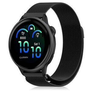 [YealRed] �o���h 20mm Garmin Forerunner 570 42mm/Vivoactive 6 / 5 �ɑΉ��A���� �X�e�����X�X�`�[�����b�V���A ���C�o�b�N�� �����p���b�v �A�ϋv�� ���K �ʋC�� �j�����p ���߉\�����x���g Garmin Forerun