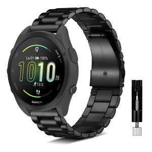 [NicMool] �o���h 20mm For Garmin Forerunner 165/Vivoactive 6 / 5/Garmin Approach S50/S44/Vivomove Trend �����o���h �X�e�����X�� �����x���g �����ȒP �ʋC �ϖ��Ր� �ϐH�� ���v�o���h �������t�� �������߉\