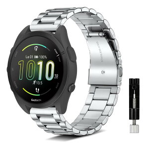 [NicMool] �o���h 20mm For Garmin Forerunner 165/Vivoactive 6 / 5/Garmin Approach S50/S44/Vivomove Trend �����o���h �X�e�����X�� �����x���g �����ȒP �ʋC �ϖ��Ր� �ϐH�� ���v�o���h �������t�� �������߉\