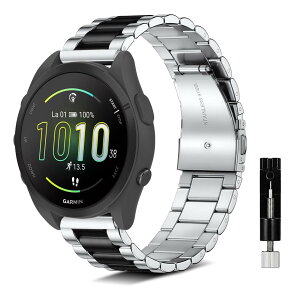 [NicMool] �o���h 20mm For Garmin Forerunner 165/Vivoactive 6 / 5/Garmin Approach S50/S44/Vivomove Trend �����o���h �X�e�����X�� �����x���g �����ȒP �ʋC �ϖ��Ր� �ϐH�� ���v�o���h �������t�� �������߉\