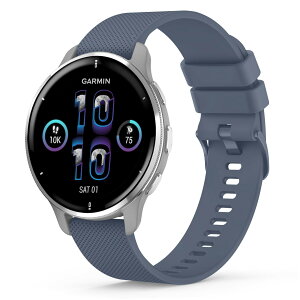 �o���h Garmin Vivoactive 6/Vivoactive 5/Approach S50/ S44 / Forerunner 570 42mm/ Forerunner 165/165 music/Venu Sq 2�Ή� �_�炩�� �V���R���o���h �����ȒP �j�����p �u���b�N