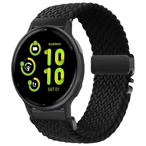 [AiMaoo] 20mm ���v�o���h Garmin Vivoactive 6/5/3/Forerunner 570 42mm/165/165 Music/Approach S44/S50 �Ή� �����x���g �ւ��x���g �L�k�� �i�C�����p���V���[�g�o�b�N���҂݃o���h �j�����p Garmin ForeAthlete 55/245/245