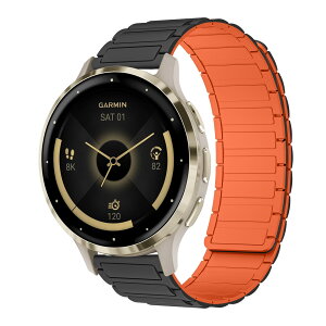 [RosMank] 18mm �o���h Garmin Venu 4 41mm/Venu 3S 41mm/Venu 2S/Move 3S/Active S�Ή��A�K�[�~�� Garmin Forerunner 265S/255S/Vivoactive 4S/Vivomove 3S �p �V���R�����C�����X�g���b�v�A�����I�����W