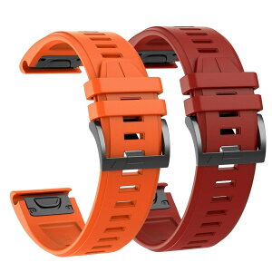 [Ahayo] QuickFit 22 2�p�b�N�h���ւ��o���h �ɓK������K�[�~��Instinct 2 Solar/Fenix 8 / epix Pro (47mm), ���ߋ���� �V���R�� �X�|�[�c �x���g�p��Garmin Approach S62 /S70 47mm,Fenix 7/ 6 (�ԂƃI�����W)