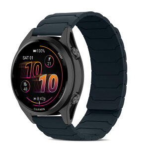 [CiimWaa] 22mm �o���h for Garmin Venu 4/3 45mm/vivoactive 4/Venu2 �p �V���R�� ���v�o���h ���͂Ȏ��C �X�}�[�g�E�H�b�`���� �}�O�l�b�g �_�炩�� �����^ �j�����p ���K�� �x���g �K�[�~�� garmin Forerunner 265