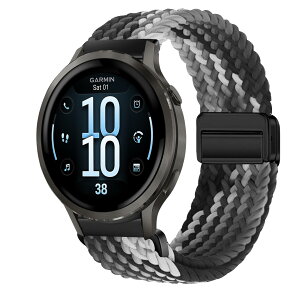 KeeFos 18mm �o���h Garmin(�K�[�~��) Venu 4 41mm/Venu 3S 41mm/2S/Forerunner 265S/255S/255S Music/Vivoactive 4S 40mm/Vivomove 3S 39mm/Active S/Move 3S �Ή� �����o���h �i�C���� �ґg �ւ��x���g ���C�o�b�N���t�� �}�O�l�b�g