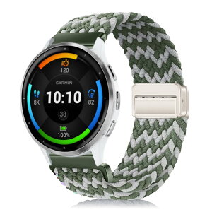 [YealRed] �o���h 22mm For Garmin Venu 4/3 45mm/Forerunner 570 47mm/Venu 2 /Vivoactive 4 �����p�X�g���b�v �e���i�C������ �ւ��x���g �ґg�X�g���b�v ���C�o�b�N�� �����x���g �}�O�l�b�g�o���h �R���p�`�u��
