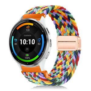 [YealRed] �o���h 22mm For Garmin Venu 4/3 45mm/Forerunner 570 47mm/Venu 2 /Vivoactive 4 �����p�X�g���b�v �e���i�C������ �ւ��x���g �ґg�X�g���b�v ���C�o�b�N�� �����x���g �}�O�l�b�g�o���h �R���p�`�u��