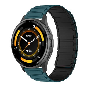 [RosMank] 22mm �o���h Garmin Venu 4 45mm/Venu 3 45mm/Venu 2/Vivoactive 4/Active �Ή��A�K�[�~�� Garmin Forerunner 570 47mm/Forerunner 265/Forerunner 255 �p �V���R�����C�����X�g���b�v�A�΍�