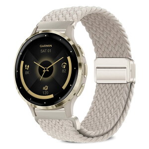 [VanHooc] 18mm �o���h Garmin Venu 4 41mm/Venu 3S/Forerunner 265S/255S/Vivoactive 4S/Vivomove 3S�Ή� �i�C���� �u���C�f�b�h �ґg �L�k�� �}�O�l�b�g �o�b�N�� �ʋC�� ��� ���C�o�b�N�� ���i�K���� �\�t�g �X�|�[