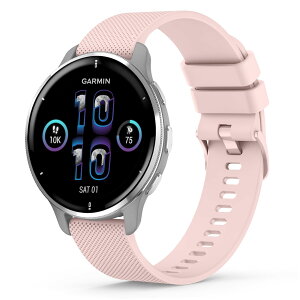 �o���h Garmin Vivoactive 6/Vivoactive 5/Approach S50/ S44 / Forerunner 570 42mm/ Forerunner 165/165 music/Venu Sq 2�Ή� �_�炩�� �V���R���o���h �����ȒP �j�����p �u���b�N