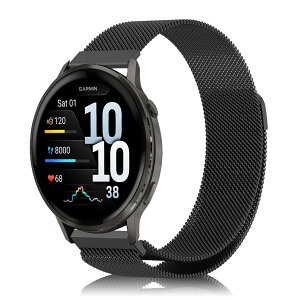 [AiMaoo] �����o���h GARMIN(�K�[�~��) Venu 4 45mm �Ή� �����x���g �~���l�[�[���b�V���x���g �X�e�����X�� �}�O�l�e�B�b�N�X�g���b�v ������� �j�����p �ʋC ���K �����o���h �R���p�`�u�� Garmin