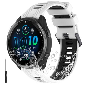 Garmin(�K�[�~��) Forerunner 965/955/945/935/approachS62/Instinct/Fenix6�Ȃǂ��Ή� �����p�o���h �V���R���� �j�����p �X�|�[�c �x���g �K�[�~�� �t�H�A�����i�[ garmin �x���g (�z���C�g+�u���b�N