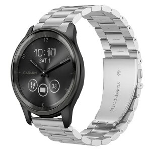 Lamshaw for Garmin vivomove Trend �o���h, �X�e�����X�� ���^�� �x���g �����o���h �Ή� GARMIN (�K�[�~��) Venu Sq 2/Venu Sq/Venu/Venu 2 Plus/Approach S12/Approach S40/Approach S42/D2 Air/Forerunner 245/Forerunner 55/Forerunner 645/V