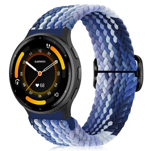 [MokaZii] 22mm �����o���h Garmin Venu 4 45mm/Forerunner 570 47mm/265/255/255 Music �Ή� �ґg�����x���g �T�C�Y���߉\ �i�C������ �e�͐� �_�� �R���p�`�u���o���h Garmin Venu 3 45mm/2/GarminActive �Ή� (�u���[�x