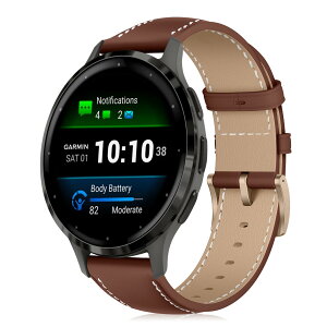 [VanHooc] 18mm ���v�o���h for Garmin Venu 4 41mm/Venu 3S/Venu 2S/Vivoactive 4S/Vivomove 3S/Forerunner 265S/255S ���U�[ �����x���g Quick Release �r�W�l�X�� �\�t�g �_� �����o���h �K�[�~�� Venu 3S �Ή� - �u���E��