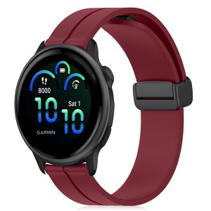 [RoSoki] 20mm �o���h Garmin Vivoactive 6 / Garmin Vivoactive 5 �Ή� �V���R���� �}�O�l�b�g�t�� �X�|�[�c�o���h �ւ��X�g���b�v �����x���g �_�炩�� �����ȒP �j�����p �i ���C�����b�h �j