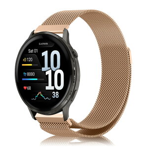 [AiMaoo] �����o���h GARMIN(�K�[�~��) Venu 4 45mm �Ή� �����x���g �~���l�[�[���b�V���x���g �X�e�����X�� �}�O�l�e�B�b�N�X�g���b�v ������� �j�����p �ʋC ���K �����o���h �R���p�`�u�� Garmin