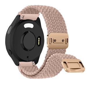 [RosMank] 20mm �҂ݍ��݃E�H�b�`�o���h Garmin Forerunner 570 42mm/Forerunner 165/Vivoactive 6/Vivoactive 5 �Ή��A�i�C�����҂ݍ��݌����p�X�g���b�v Garmin Venu Sq 2/Approach S50/S44�p (�~���N�e�B�[)