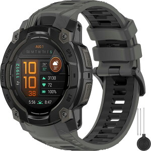 �Ή� Garmin Instinct 3 �V���R�[���o���h 2�F �^���^�C�v �y�� �\�t�g�x���g �ʋC�� �h���h�� �A�E�g�h�A �ϏՌ� �X�|�[�c���[�v �j�����p �_�� �K�[�~���C���X�e�B���N�g 3 45mm �݊��� �O���[�{
