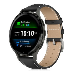 [VanHooc] 18mm ���v�o���h for Garmin Venu 4 41mm/Venu 3S/Venu 2S/Vivoactive 4S/Vivomove 3S/Forerunner 265S/255S ���U�[ �����x���g Quick Release �r�W�l�X�� �\�t�g �_� �����o���h �K�[�~�� Venu 3S �Ή� - �u���b�N