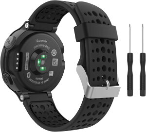[MOQIAN] ForeAthlete 235 �o���h Garmin �K�[�~��ForeAthlete 235J/220J/230J/620J/630J/735XTJ /235 Lite �x���g �o���h �����x���g �\�t�g ���� �V���R�[�����r���v�X�g���b�v/�o���h �����x���g (Black)