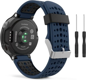 [MOQIAN] ForeAthlete 235 �o���h Garmin �K�[�~��ForeAthlete 235J/220J/230J/620J/630J/735XTJ /235 Lite �x���g �o���h �����x���g �\�t�g ���� �V���R�[�����r���v�X�g���b�v/�o���h �����x���g (Midnight Blue Black)