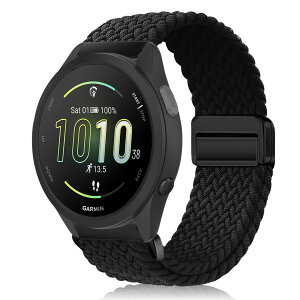 MokaZii 20mm �o���h Garmin Forerunner 570 42mm/165/165 Music/Vivoactive 6/5/Approach S44/S50 ���C�t���i�C������ �ґg�����x���g �҂ݍ��� �����\ �L�k�� ������ �X�|�[�c�o���h �ϋv�� �j���ʗp �e�͐� �_�� G