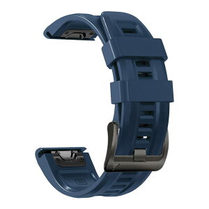 [YOCAHU] QuickFit 22 mm �o���h �����p for GARMIN(�K�[�~��) Fenix 7 Pro Solar/Approach S70 47mm/Forerunner 965 �Ή� �X�g���b�v �V���R�� �x���g �_�炩�� �h���� �K�[�~�� �p �����o���h (Dark Blue)
