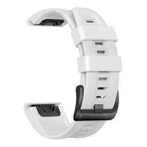 [YOCAHU] QuickFit 22 mm �o���h �����p for GARMIN(�K�[�~��) Fenix 7 Pro Solar/Approach S70 47 mm/Forerunner 965 �Ή� �X�g���b�v �V���R�� �x���g �_�炩�� �h���� �K�[�~�� �p �����o���h (white)