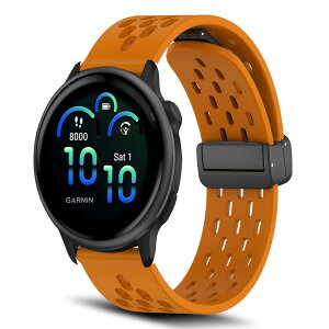 [RoSoki] �o���h 20mm Garmin Vivoactive 6 �Ή� �V���R���� �}�O�l�b�g�t�� �X�|�[�c�o���h �ւ��X�g���b�v �����x���g �_�炩�� �ʋC�� �����ȒP �y�� �������₷�� �j���ʗp Garmin Vivoactive 6 �p �i